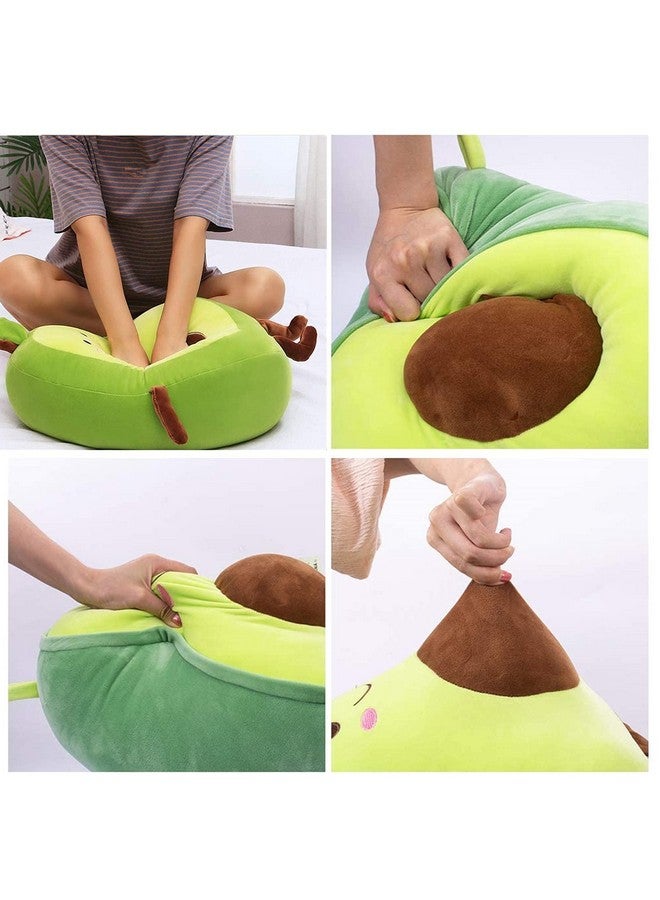 XIAOHONG 23.6 Inch Large Avocado Fruit Soft Plush Toy - Furry Stuffed Doll, Cute Kawaii Food Shaped Hugging Pillow for Kids - Image 3