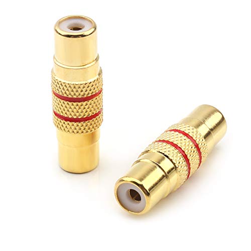 NANYI RCA Female to RCA Female Interconnect Coupler Adapter, with Gold Plated Housing for Mixer Amplifiers Cable link-2pack - Image 4