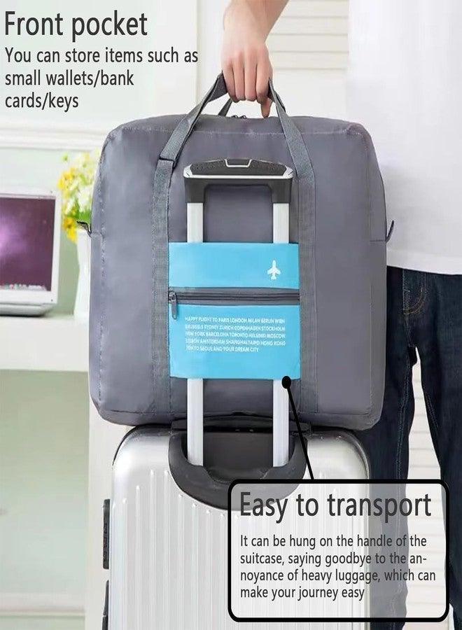 Modiq Duffel Bag Foldable for Travel - Lightweight Packable Carry-On Airlines Luggage with Straps, Water-Resistant Fabric - Ideal for Weekend Getaways and Business Trips (Grey) - Image 4