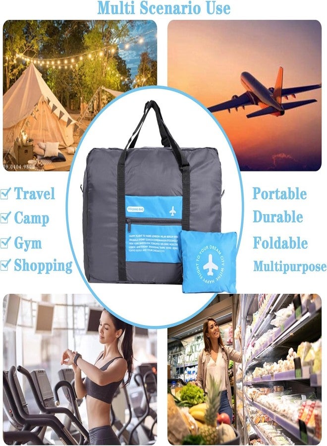 Modiq Duffel Bag Foldable for Travel - Lightweight Packable Carry-On Airlines Luggage with Straps, Water-Resistant Fabric - Ideal for Weekend Getaways and Business Trips (Grey) - Image 5