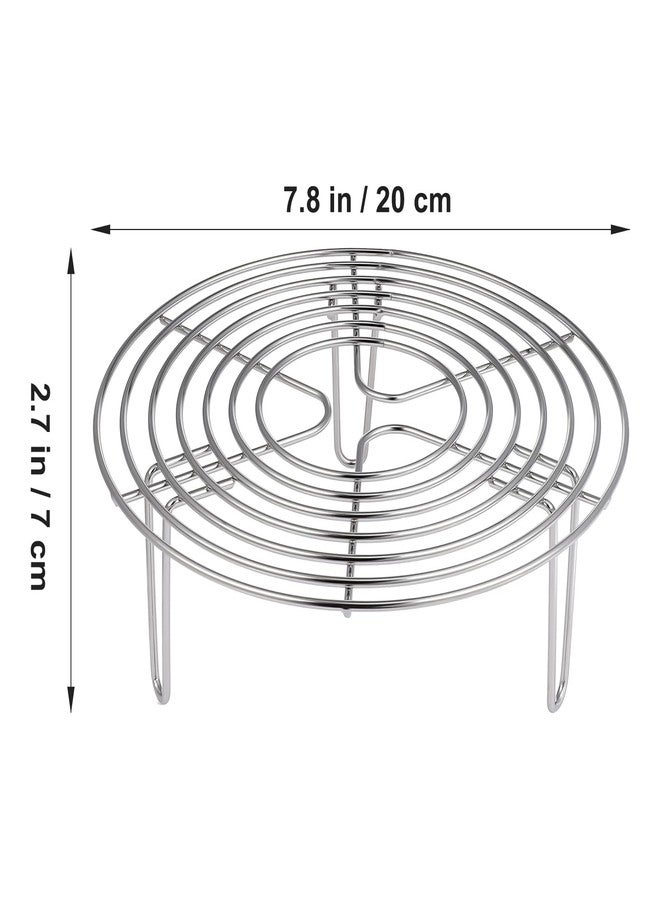 Cabilock 304 Stainless Steel Steamer Rack, Round Cooling Rack Microwave Plate, Steaming Tray with Legs Cooking Supplies for Kitchen Steaming Cooking (20 * 7cm) - Image 5