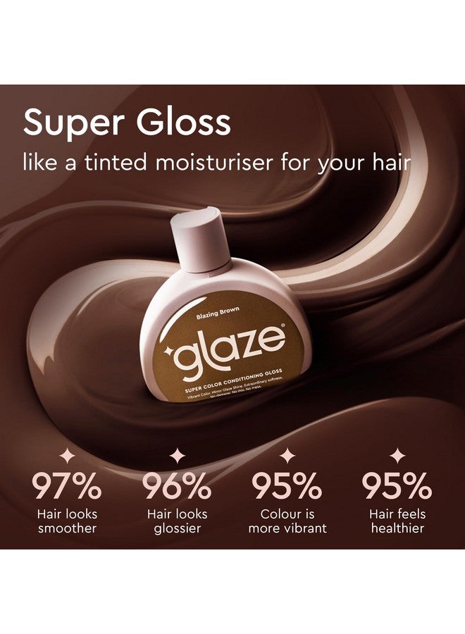 Glaze Glaze Super Gloss Color Conditioning Gloss - Blazing Brown for Natural Medium to Dark Brown Hair - Rinse Out Semi-Permanent Hair Gloss that Enhances Color and Boosts Shine & Hydration  - Image 3