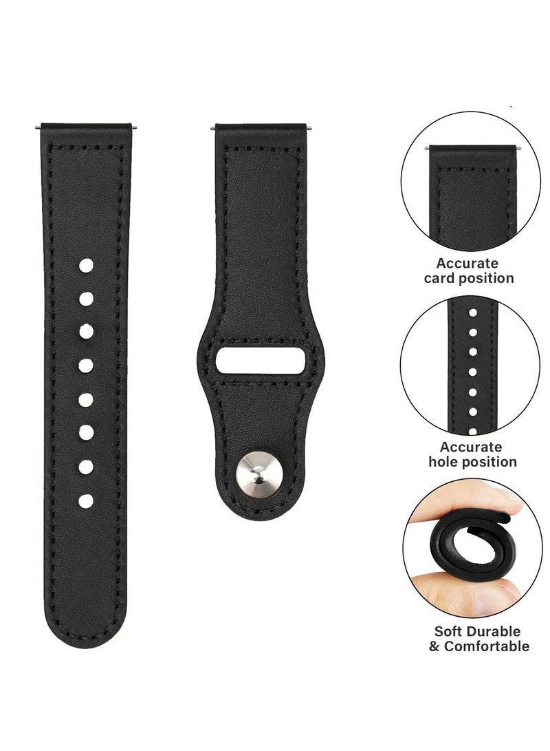 O Ozone Leather Bands For Samsung Galaxy Watch 7 6 5 4 FE 40mm 44mm 45mm/Galaxy Watch 6 4 Classic 43mm 47mm 42mm 46mm  Genuine Leather  Wristband -Brown  - Image 4
