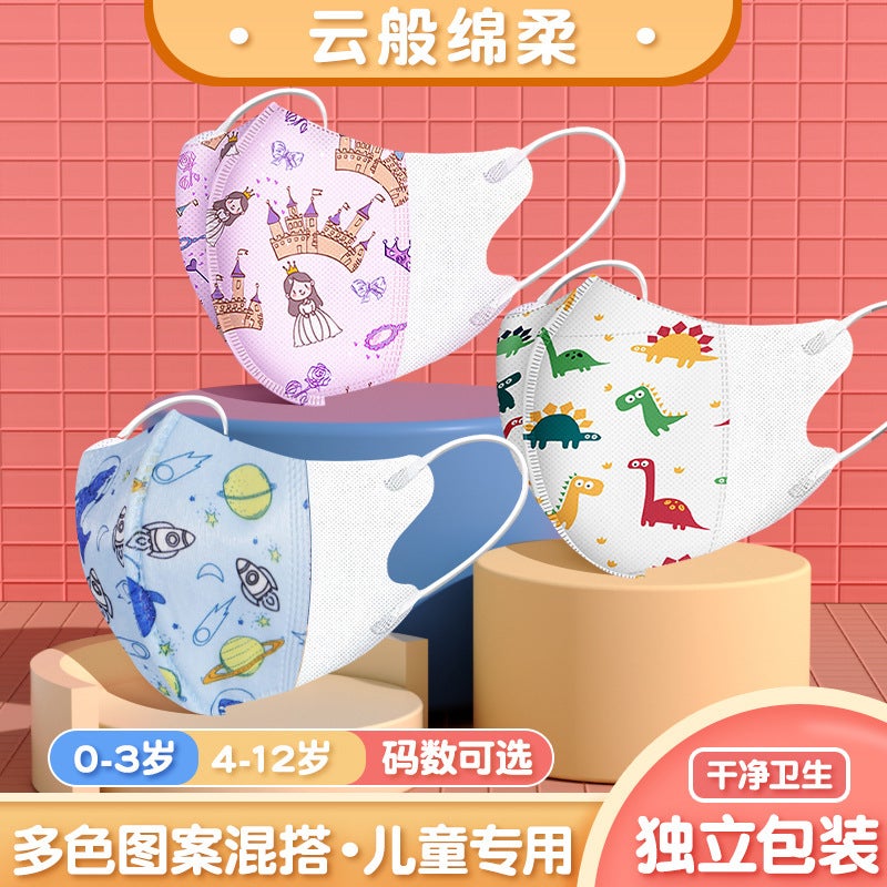 Children'S Mask 3D Disposable Male And Female Children'S Baby 0-12 Years Old Children'S Mask Separate Packaging - Image 2