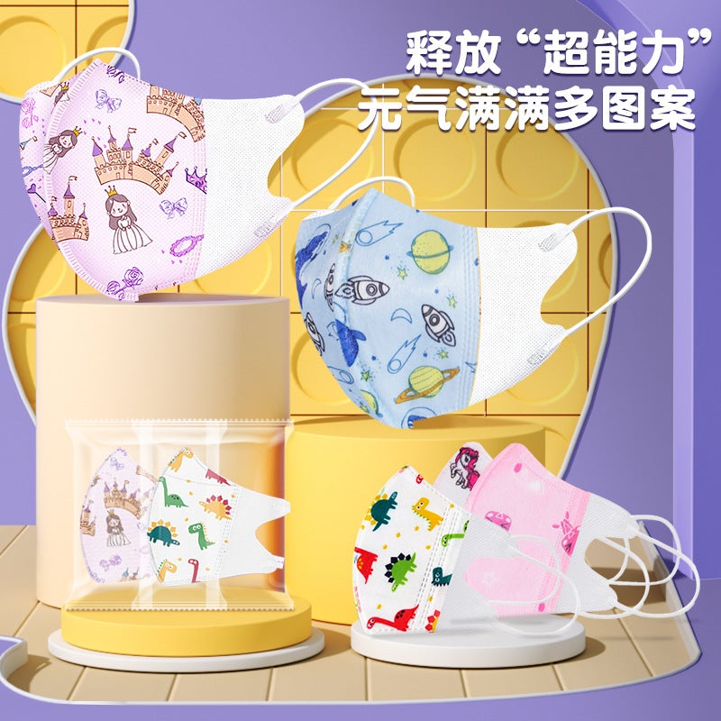 Children'S Mask 3D Disposable Male And Female Children'S Baby 0-12 Years Old Children'S Mask Separate Packaging - Image 3