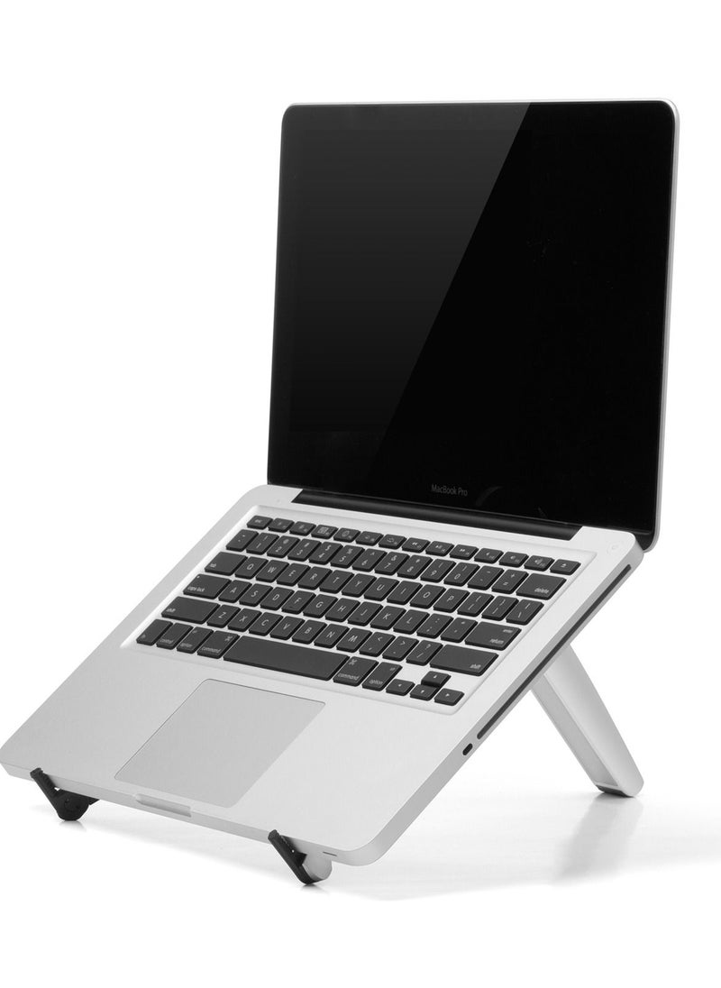 upergo UP-1 Aluminum Alloy Height Adjustable Laptop, Tablet Foldable Stand For upto 15.6" Laptop - White  - Image 2