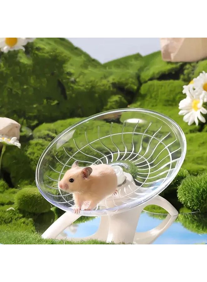 عجلة الجري الصامتة الزرقاء الصغيرة للحيوانات الأليجة، لممارسة التمارين بهدوء للهامستر والفئران والقنافذ - Image 4