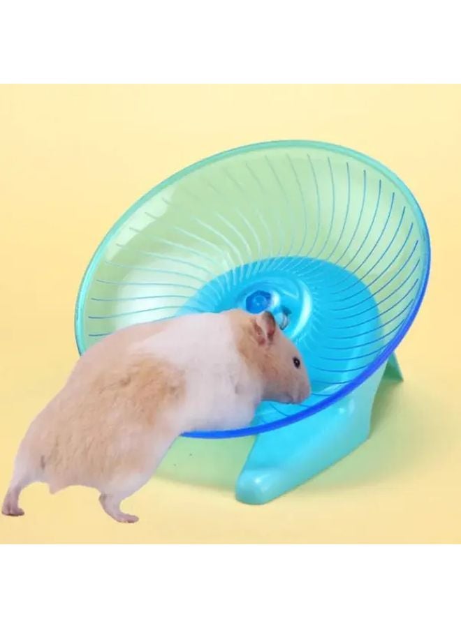 عجلة الجري الصامتة الزرقاء الصغيرة للحيوانات الأليجة، لممارسة التمارين بهدوء للهامستر والفئران والقنافذ - Image 3
