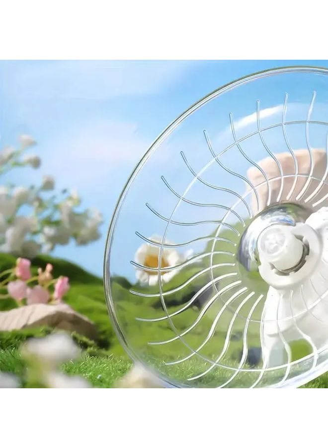 عجلة الجري الصامتة الزرقاء الصغيرة للحيوانات الأليجة، لممارسة التمارين بهدوء للهامستر والفئران والقنافذ - Image 5