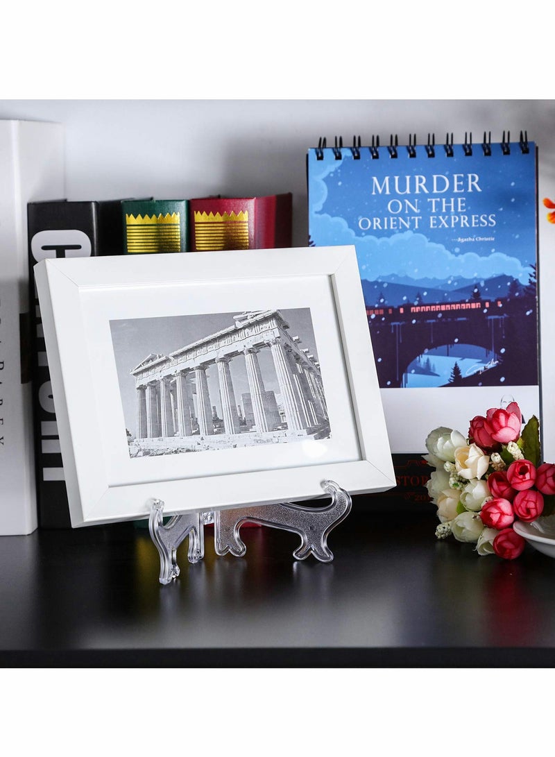 Zikra 12 قطعة حامل لوحات بلاستيكي بطول 7 بوصات للعرض واضح للزينة المنزلية - Image 2