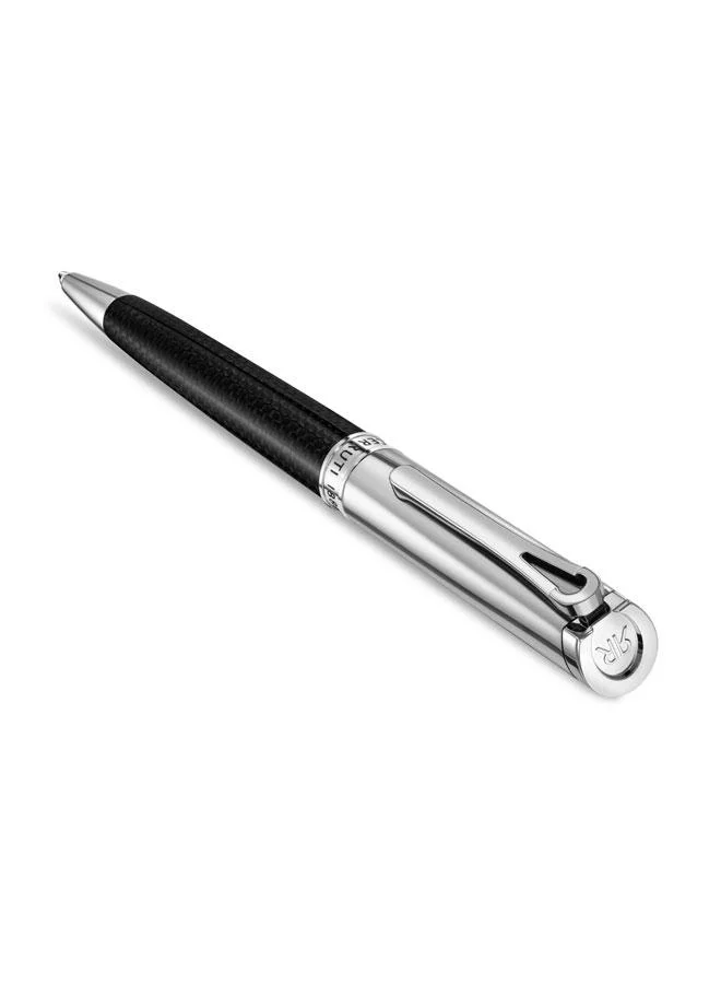 CERRUTI 1881 Silver Black Ballpoint Pen Stylish Design