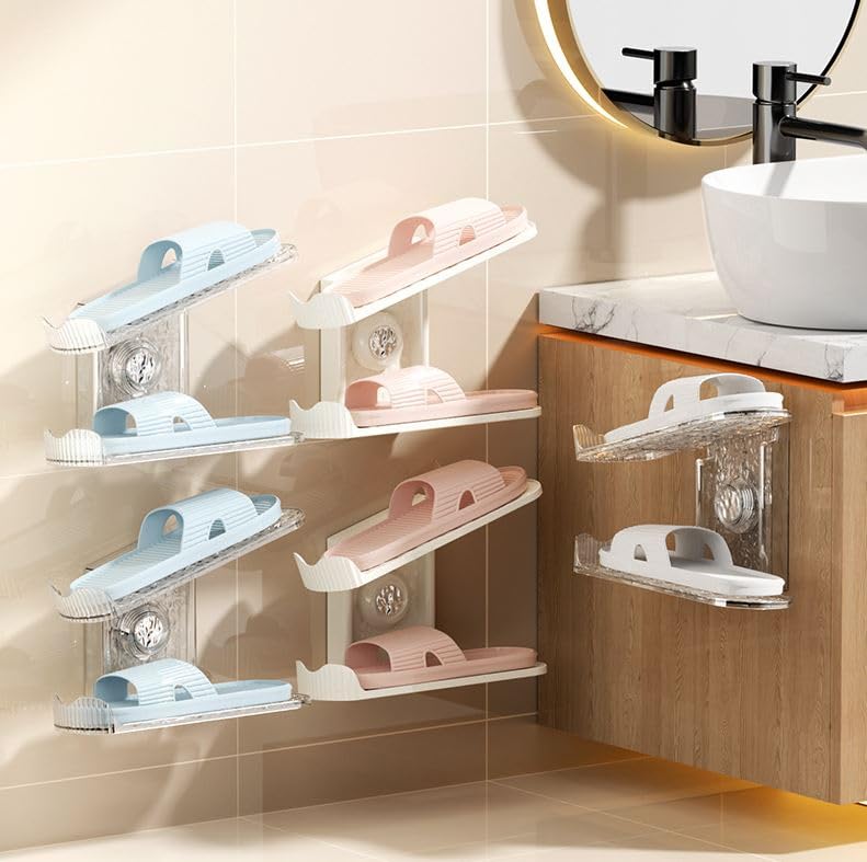 Crobat Wall Mounted Shoe Rack Shoe Storage Box SpaceSaving Storage Rack Adjustable Shoe Rack Shoe Cabinet Layered Slippers Shoe Collection - Image 4