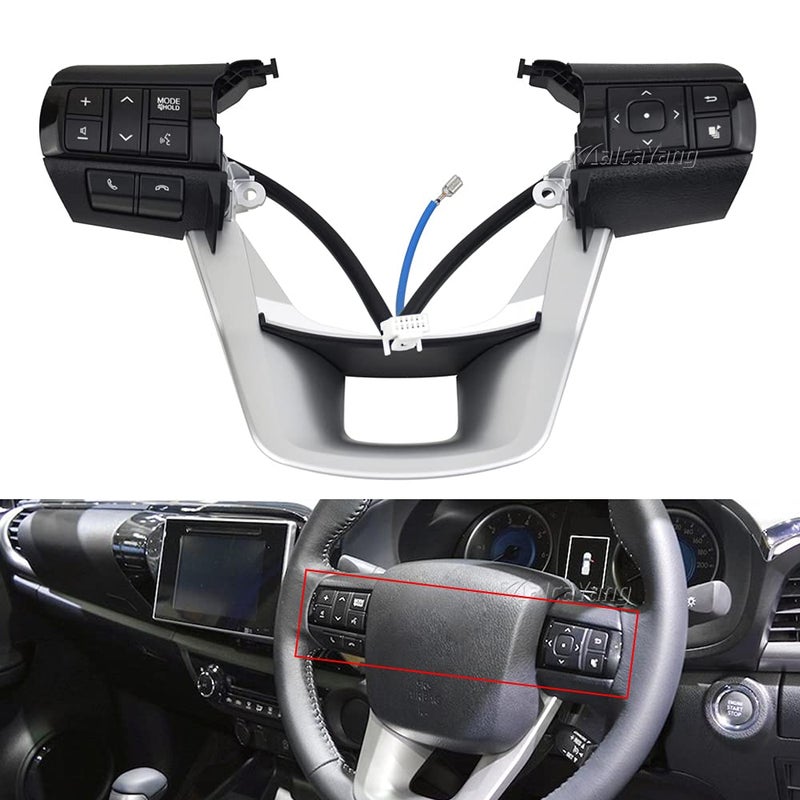 Malcayang Steering Wheel Volume Sound Switch for Toyota Hilux Revo Rocco Fortuner 2015-2020 - Image 5