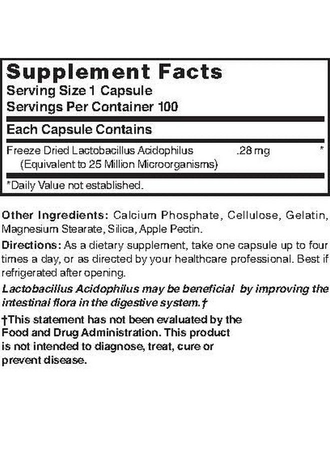 Nature's Blend Freeze Dried Lactobacillus Acidophilus 100 Caps - Image 3