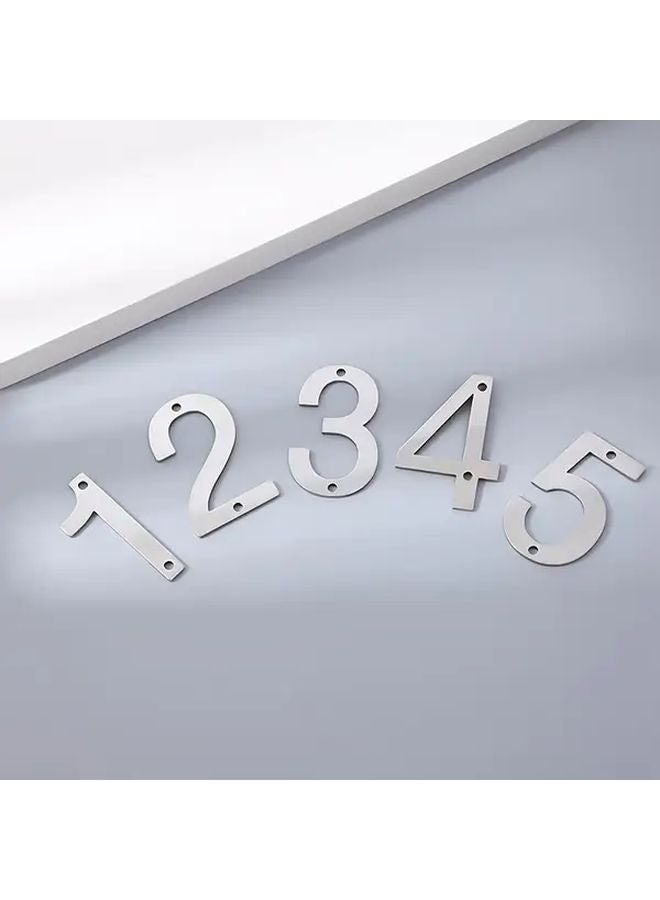 Stainless Steel Door Numbers 0 9 Brushed Surface Size 2 Modern Address Plaques - Image 5