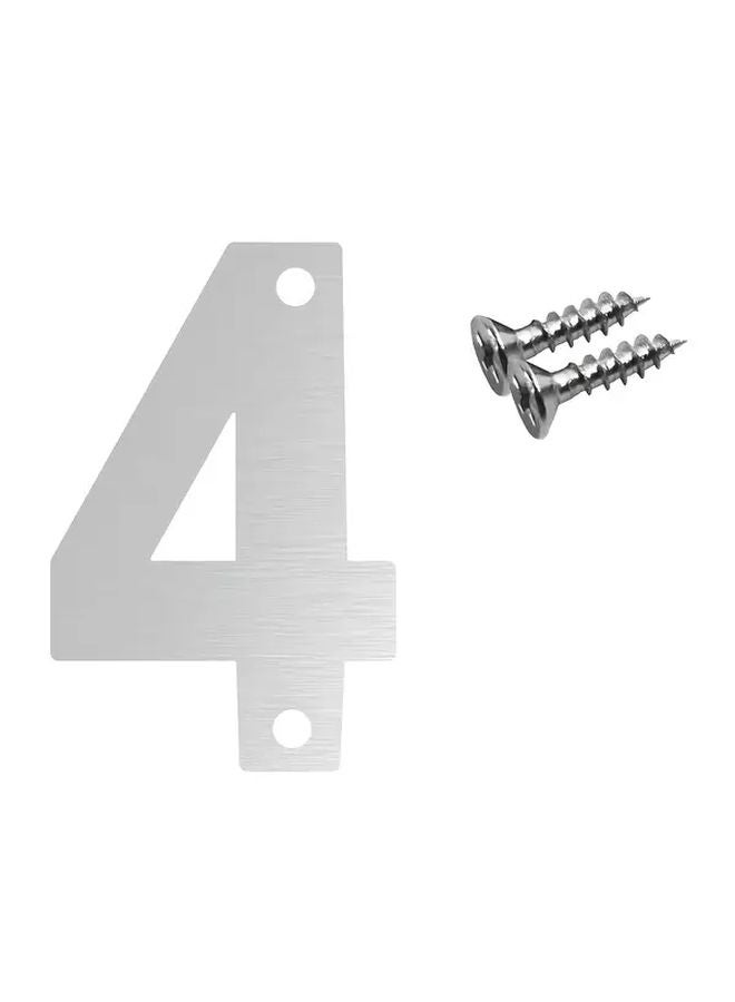 Stainless Steel Door Numbers 0 9 Brushed Surface Size 2 Modern Address Plaques - Image 4