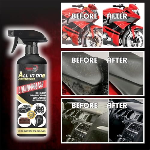 MIKANIX Combo of Chain Cleaner + Chain Lube + All In One Liquid Polish Cleaner | Cleaning Brush | Cleans | Shines Bike | Car & Protects Bike Chain (1500 ml, Pack of 4) - Image 3
