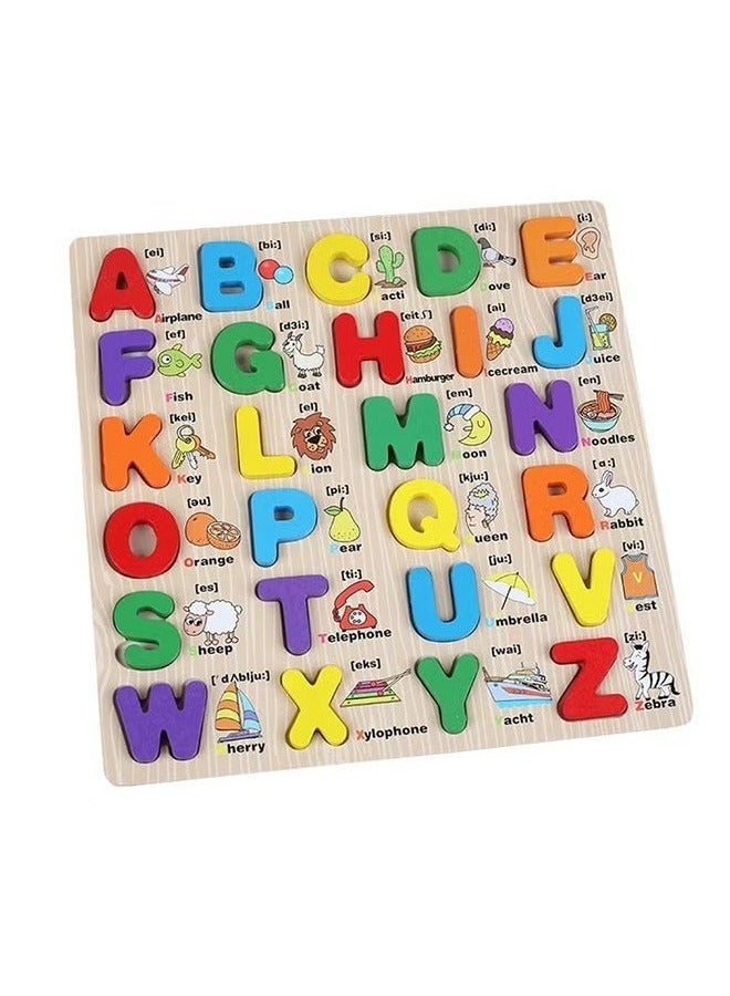 RollsTimi  Wooden 3D Alphabet Blocks With Objects, Engaging Educational Montessori Toy For Kids - Image 1