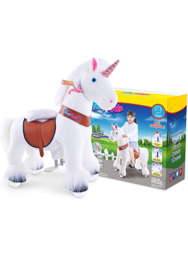 PonyCycle Ride On Horse Age 3-5 White U-304 - Image 1