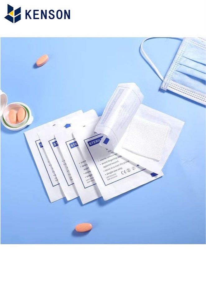 KENSON 30 Pcs 5x5 Disposable Gauze Swabs Bleeding Stop Gauze Absorbent Cotton Gauzes  - Image 2