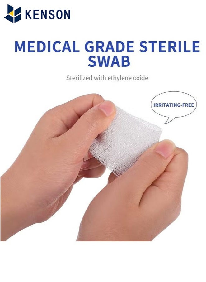KENSON 30 Pcs 5x5 Disposable Gauze Swabs Bleeding Stop Gauze Absorbent Cotton Gauzes  - Image 3