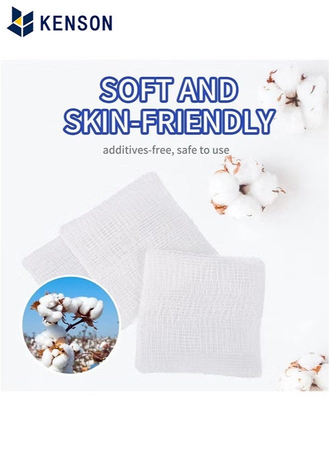 KENSON 30 Pcs 5x5 Disposable Gauze Swabs Bleeding Stop Gauze Absorbent Cotton Gauzes  - Image 5