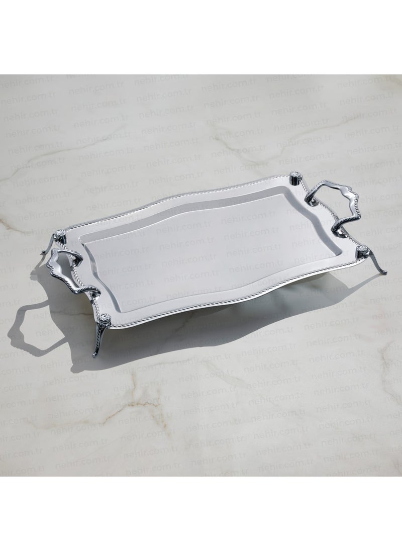 Nehir Zincir Plain Footed Tray 