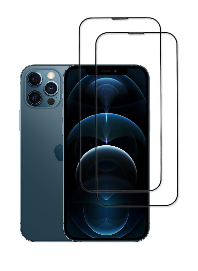 ACLIX 2 Pieces Antistatic ESD Dustproof Premium Quality High Definition Tempered Glass Screen Protector Designed For  iPhone 12 Pro - Image 1