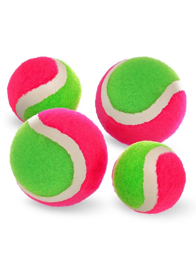 Hanaive 4 Pcs 2 Size Toss and Catch Ball Game Replacement Balls Catch Set for 3 4 5 6 7 8 9 10 Year Boys Girls Adults, 2.5 inches and 1.8 inches - Image 1