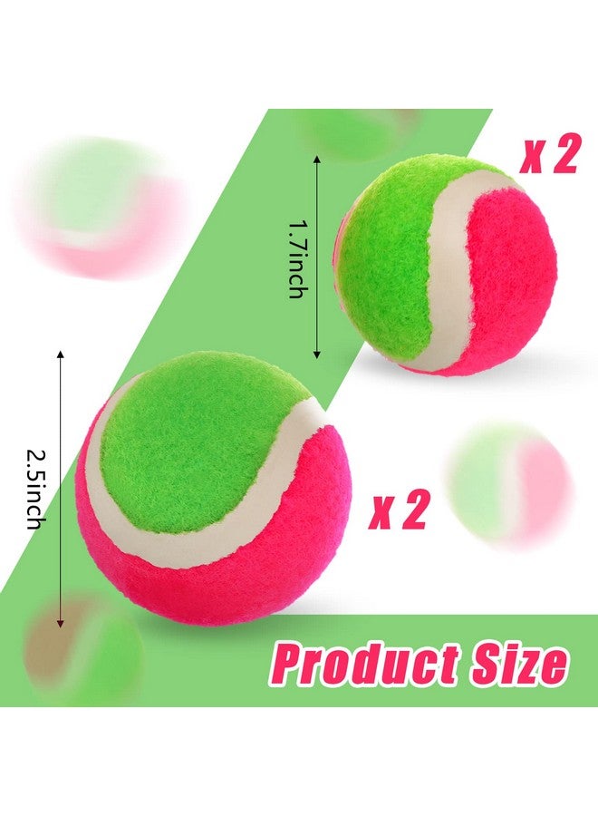 Hanaive 4 Pcs 2 Size Toss and Catch Ball Game Replacement Balls Catch Set for 3 4 5 6 7 8 9 10 Year Boys Girls Adults, 2.5 inches and 1.8 inches - Image 2