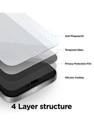 Privacy Screen Protector for Samsung Galaxy S25 Plus – Anti-Static Tempered Glass with ESD Privacy, 9H Hardness, Anti-Peep, Dust-Proof, Super Smooth Touch - view 3