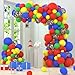 LUDEOU Red Blue Yellow Green Balloon Garland Arch Kit 121PCS Red Green Blue Yellow Balloons for Wedding Graduation Birthday Circus Carnival Party Decorations - Image 4