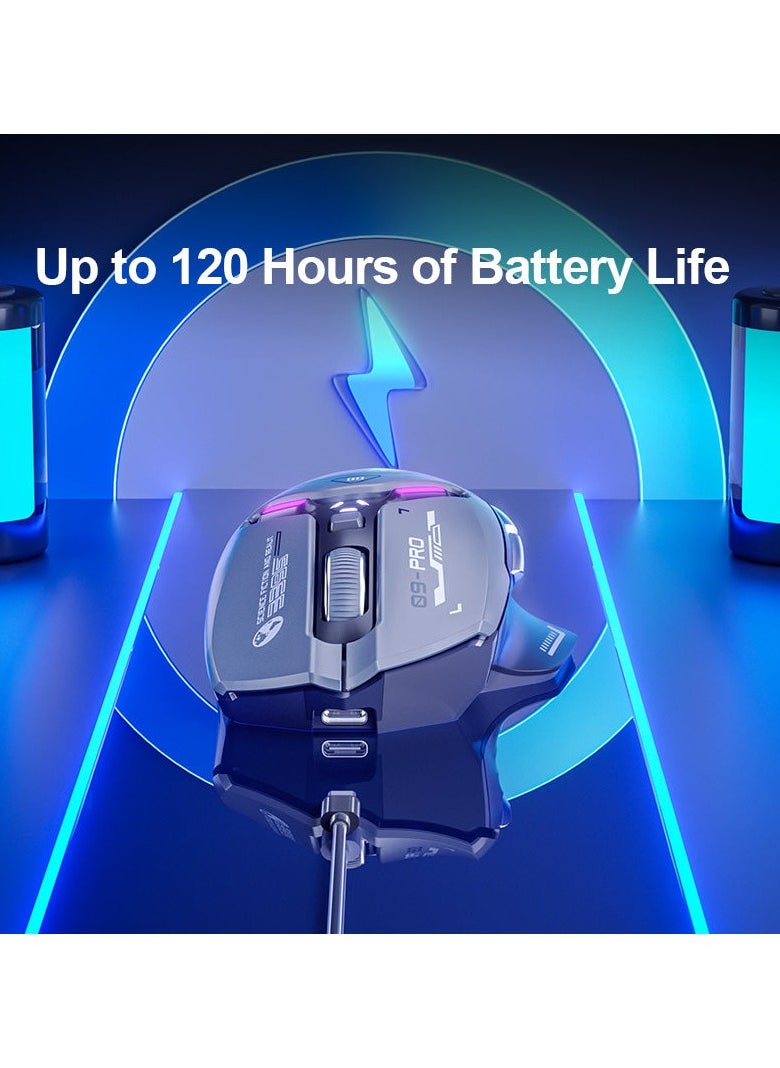 inphic Inphic IN9PRO Wired and Wireless Gaming Mouse Grey  - Image 5