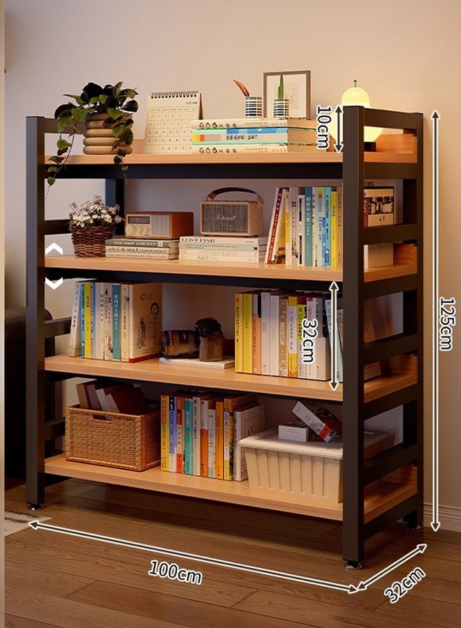 إن كي أكس رف كتب عصري متعدد الوظائف مكون من 4 طبقات بتصميم مثبت على الحائط وواقف على الأرض 100 سم - Image 2