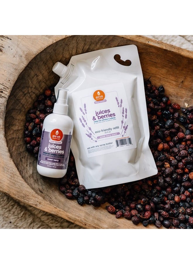 Oyin Handmade Juices & Berries Hydrating Herbal Leavein 1Liter Ecofriendly Refill Pouch  - Image 3