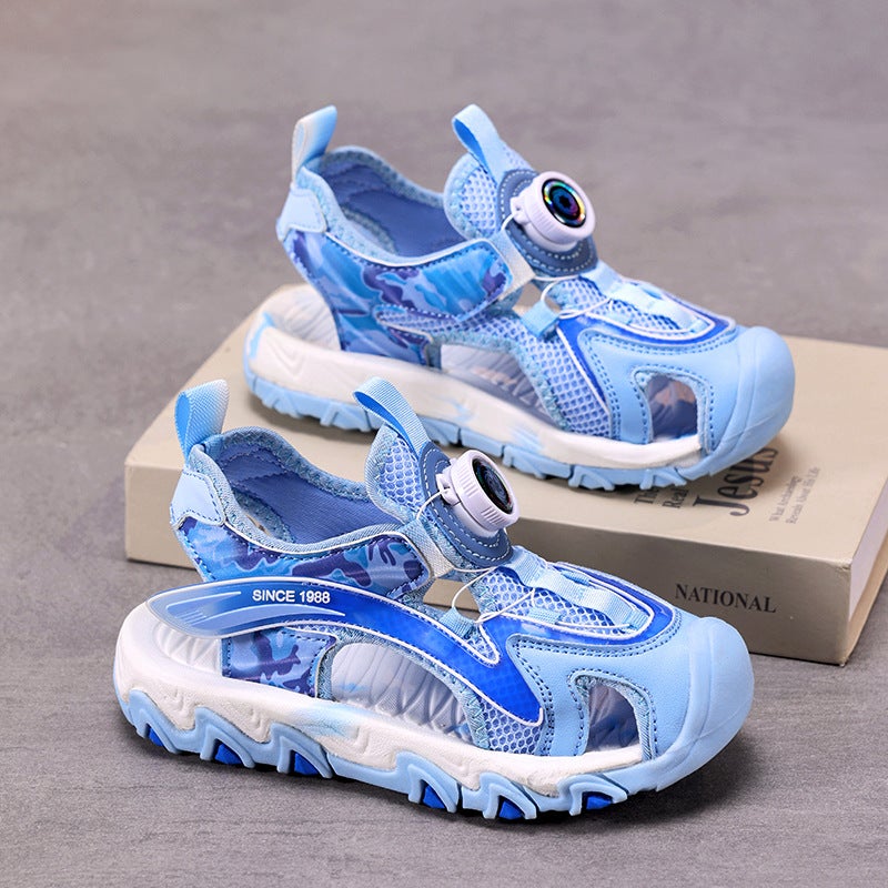 Boys Baotou Sandals 2025 Summer Children'S Sandals Baotou Zhongda Children'S Sandals Soft Sole Anti-Collision Beach Shoes For Boys - Image 3