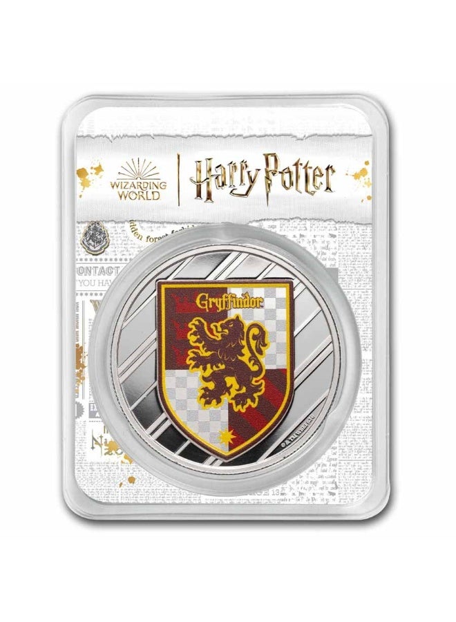 PAMP 1 oz Colorized Harry Potter Houses Gryffindor Silver Round (Proof-Like) - Image 2