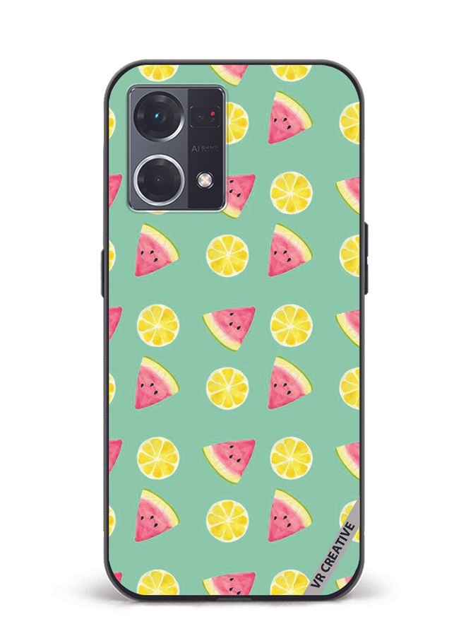VR CREATIVE Protective Case Cover For Oppo Reno8 4G Fruits Design Multicolour - Image 1