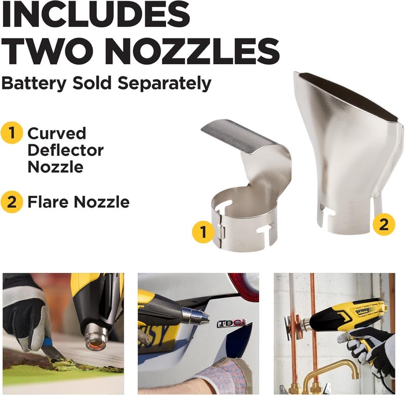 Wagner Spraytech 0503070 FURNO 700 Digital Heat Gun, 2 Nozzles & Temperature Setting Ranging 125áµ’F to 1300áµ’F, Electric Heat Gun for Paint Removal, Bending PVC, Crafts and More - Image 2