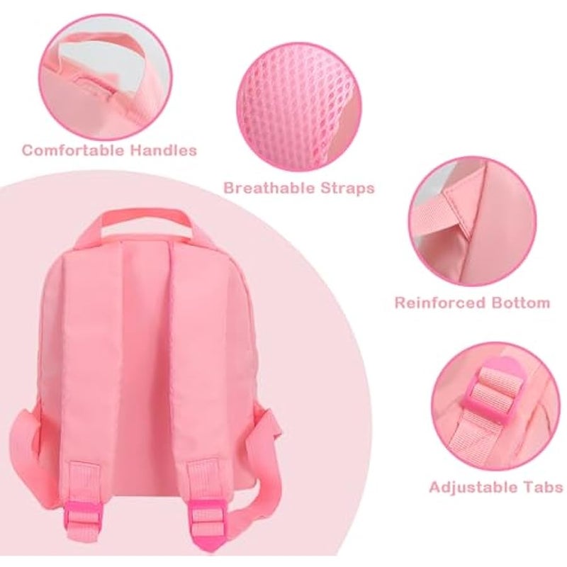 Toddler Backpack for Girls 3-6 with Stuffed Animal Cat Toy Soft Plush Kids Mini Backpack Kitty - Image 5