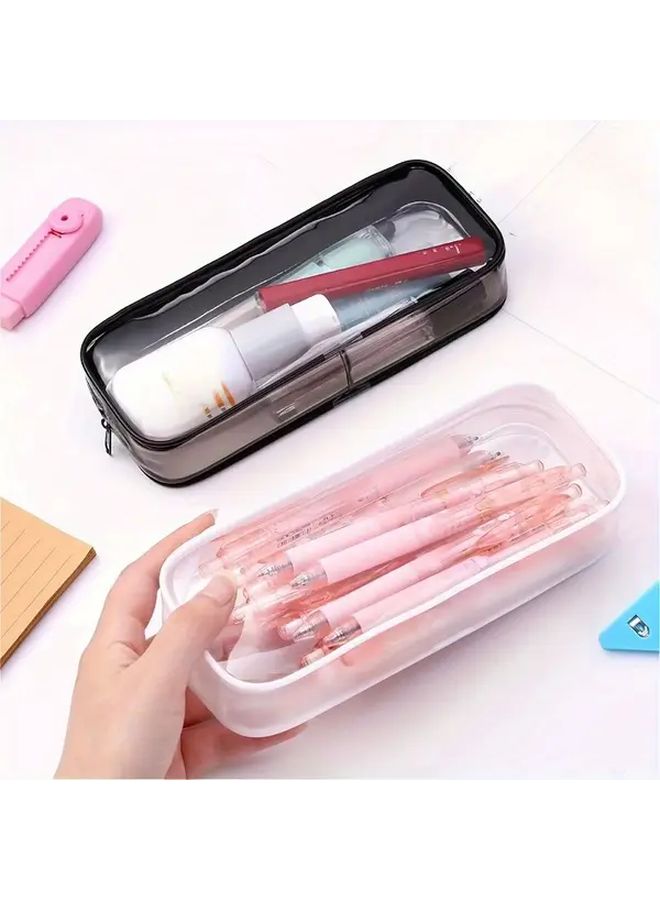 Clear Stackable Makeup Bags 4 Pack for Travel Cosmetic Storage - Image 3