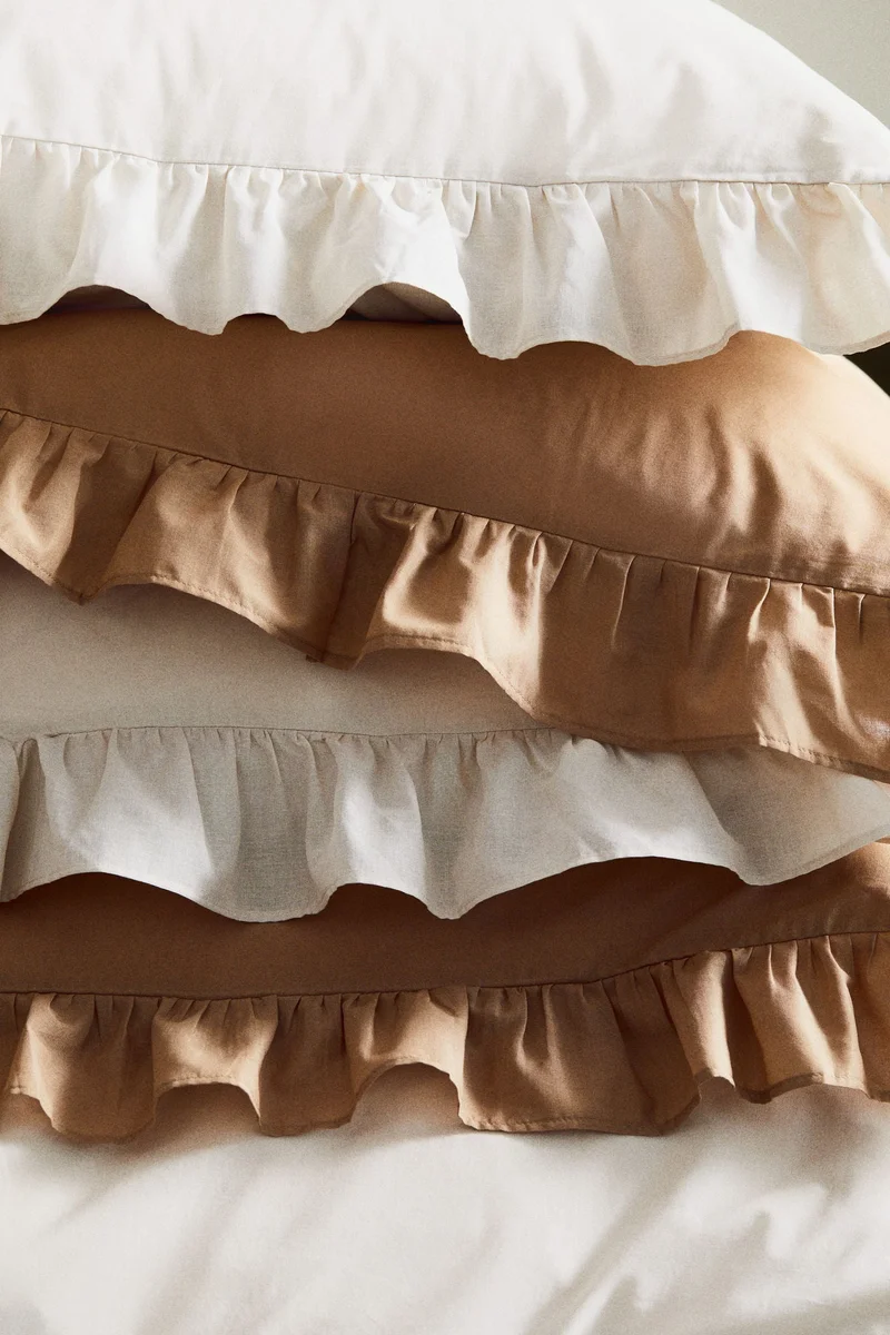 اتش اند ام طقم غطاء لحاف مفرد مكشكش