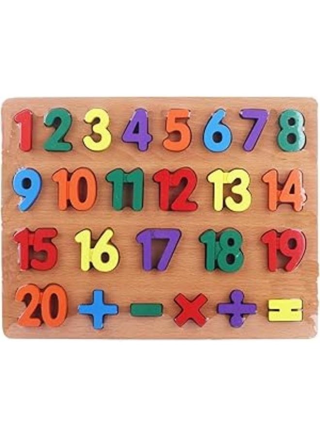 Bold number matching board 0-9 arithmetic operations 