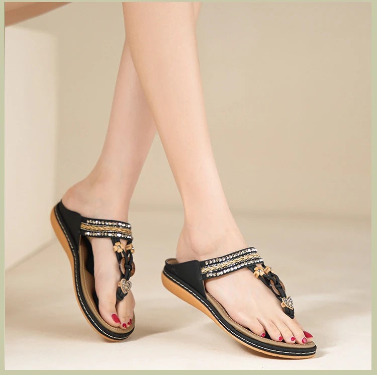 Women's 2026 Summer New Style Soft Sole Bohemian Flip-Flops – Fairy Style Versatile Casual Comfort Slippers - Image 5