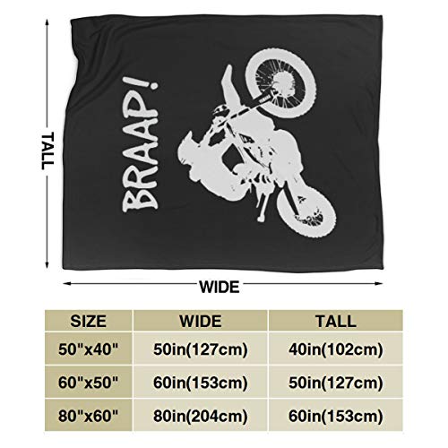 LodiSFOA Dirt Bike - Motocross Fleece Blanket Throw Lightweight Blanket Super Soft Cozy Bed Warm Blanket for Living Room/Bedroom All Season (Dirt Bike - Motocross, 50" × 40") - Image 3