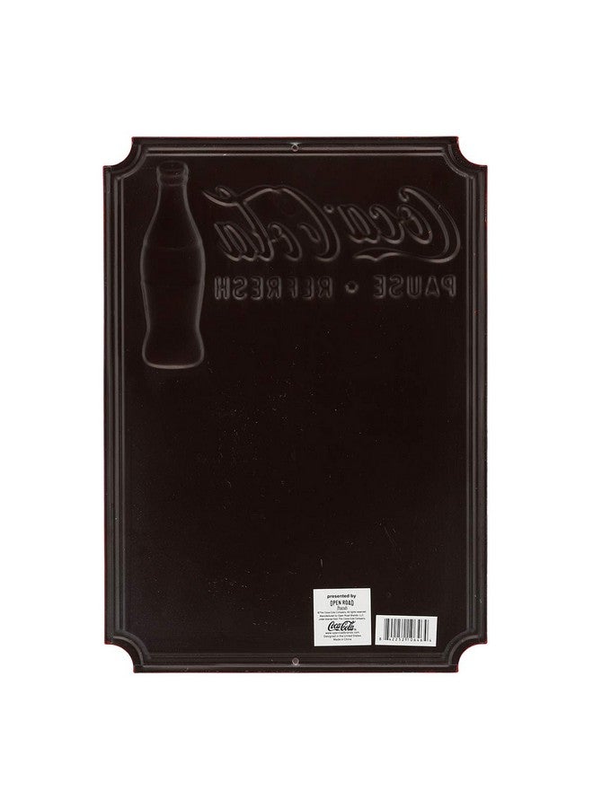 Open Road Brands Coca-Cola Calendar - Vintage Embossed Metal Coca-Cola Sign With Magnets For Kitchen Or Office White - Image 3