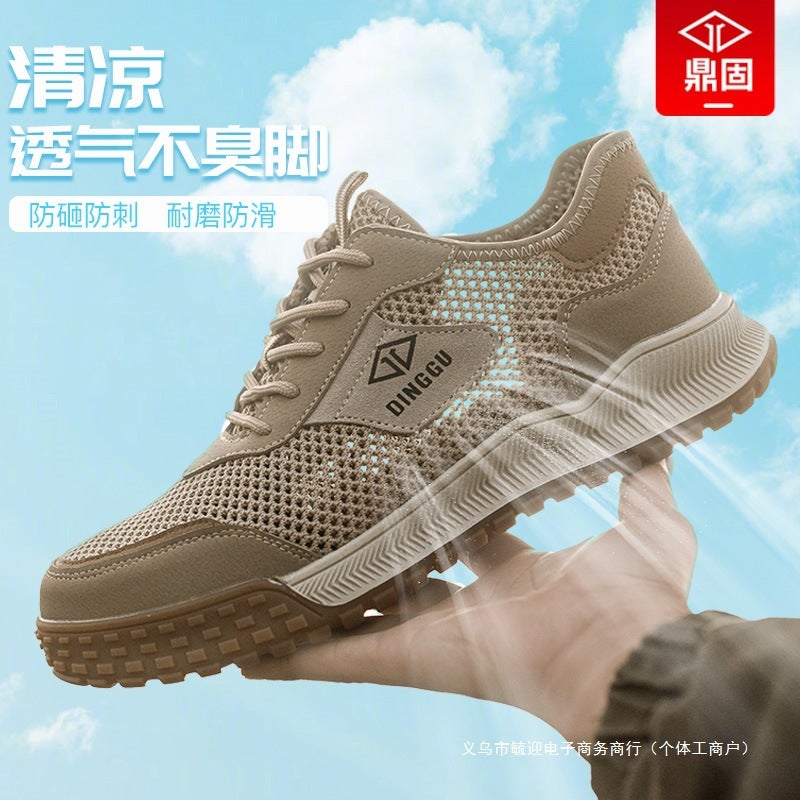 Labor Protection Shoes For Men, Men'S Anti-Smash And Anti-Puncture Steel Toe Steel Plate Work Summer Breathable Old Men'S Shoes, Deodorant And Lightweight - Image 2