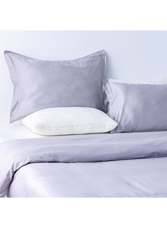 Danube Home Serene 3 Pc Cotton King Duvet Cover Set - Grey - 220x230 cm,50x75 cm | 100% Cotton -300 Thread Count Quilt Cover, Comfortable Bedding Cover For Bedroom - Image 1