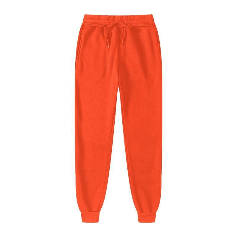 Casual Sports Straight Pants Mens Autumn 2024 New Oversize Plus Size Fashionable Brand Loose Simple Skinless Pants Orange 
