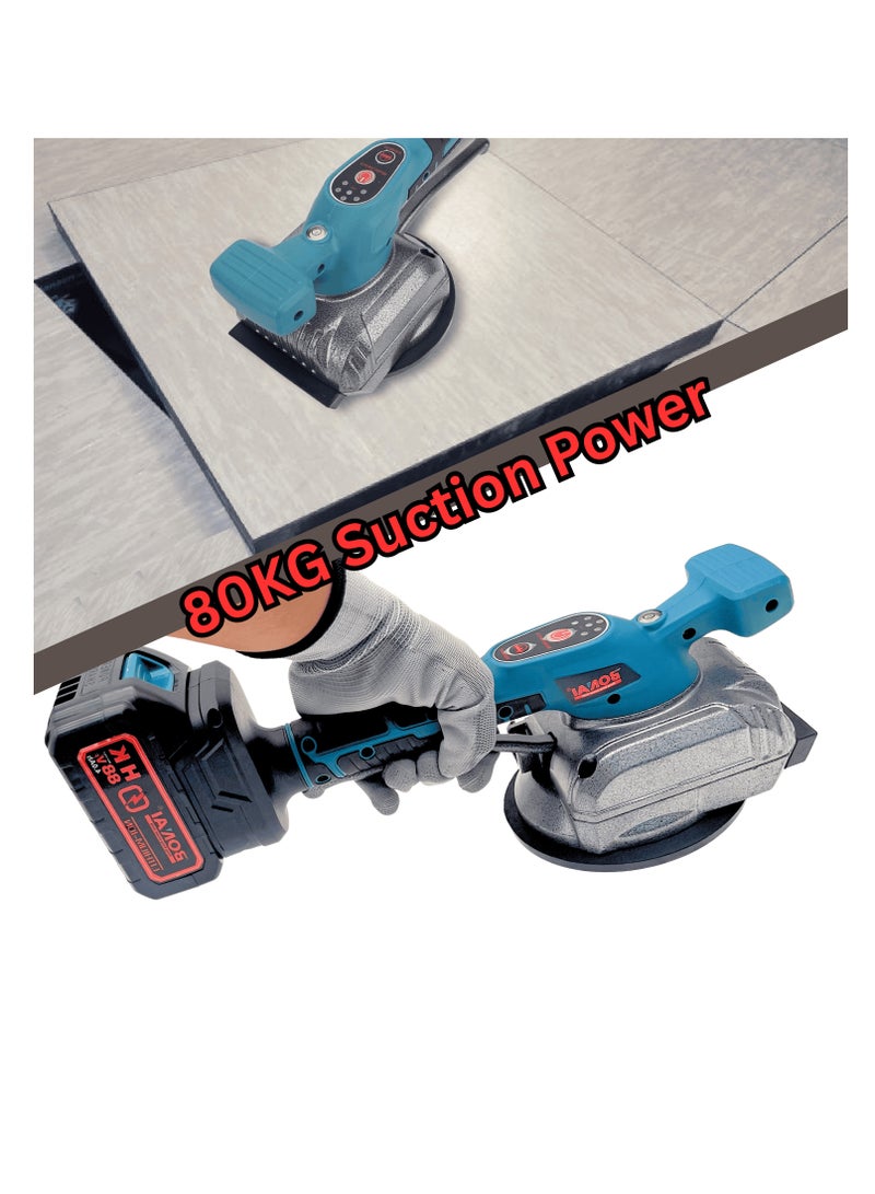 BONAI Tile Vibration Leveling Machine, Cordless Design Tile Laying Machine with German Technology, 2000-11000 r/min, Cordless Tile Vibrator, 80kg Adsorption, 88vf  - Image 5